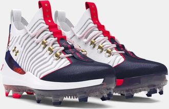 Under Armour Mens Under Armour Harper 9 Pro TPU USA 3027439-100 White Baseball Cleats DWA3861