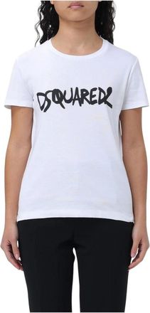 Dsquared2 T-Shirts, female, White, Size: XS White Crew Neck T-Shirt