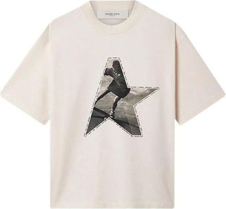 Golden Goose Star-Print Cotton Boxy T-Shirt