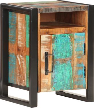 vidaXL Vidaxl - Mesita De Noche De Madera Maciza Reciclada 40x35x55 Cm