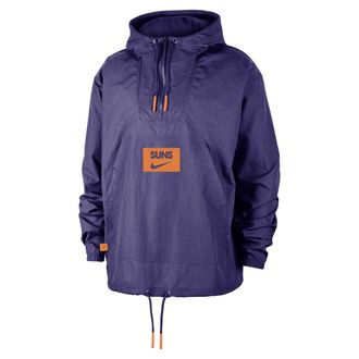 Nike Phoenix Suns Club Courtside Nike Mens NBA Anorak in Purple | FZ7654-566