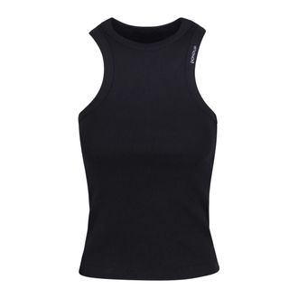 Dondup Sleeveless Tops, female, Black, Size: L Canotta a costine