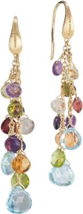 Marco Bicego Paradise Collection 18K Yellow Gold Mixed Gemstone Multi Strand Earrings
