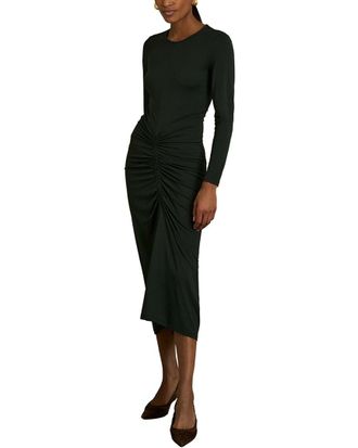 Reiss Ginny Plain Ruched Jersey Midi Dress