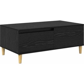 vidaXL Coffee Table Black Oak 90 x 50 x 35 cm Engineered Wood vidaXL