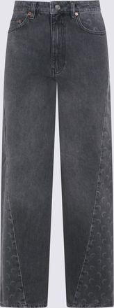 Marine Serre Dark Grey Cotton Jeans