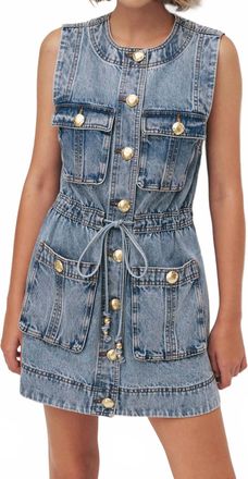 Aje Goldie Mini Dress In Ocean Wash