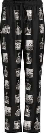 Dolce & Gabbana Whisky-print pajama pants - Black