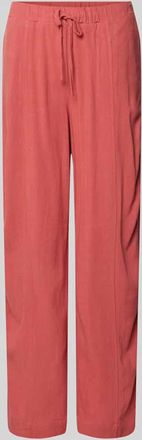 Jake*s Casual Stoffhose aus Viskose-Leinen-Mix mit elastischem Bund in Rostrot, Gr&ouml;&szlig;e 38