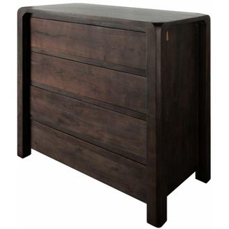 Massivmoebel24 Bueno 4004 Cassettiera in legno di acacia - laccato / tabacco 96x50x90