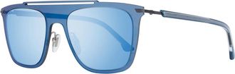 Police Blauwe Herenzonnebril Rechthoekig Gespiegeld - Heren - Zonnebrillen - Blauw - ONE Size - Accessoires