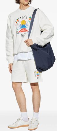 Casablanca Mens Casa Way Mountain Sweatshirt - Ivory Cotton - Size Small