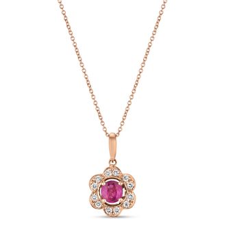 Le Vian Passion Ruby Pendant set in 14K Strawberry Gold