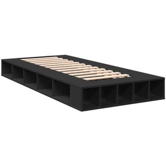 vidaXL Bed Frame without Mattress Black 100x200 cm Vidaxl