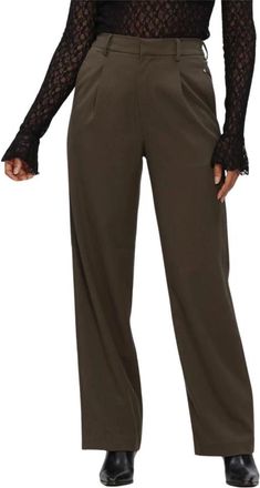 Ibana Phiene Wijde Broek - Dames - Broeken - Bruin - Maat: XS