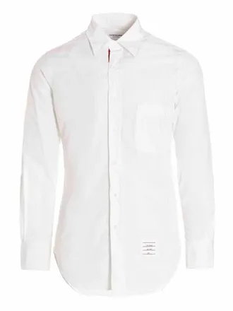 Thom Browne Solid Poplin Shirt Camicie Bianco-Uomo