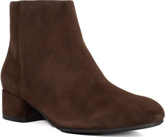 Dune London Ladies PIPPIE Wide Fit Ankle Boots Size UK 3 Block Heel Suede