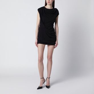 Entire studios Twist mini dress in soot color