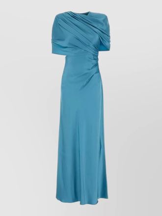 Stella McCartney off shoulder satin floor length dress