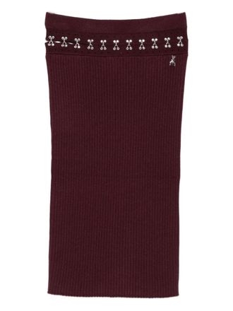 Patrizia Pepe knitted straight skirt - women - Nylon/Polyester/Viscose - I - Purple