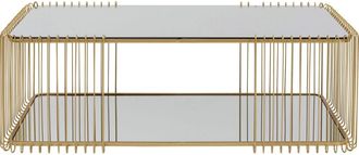 Kare Design Mesa centro wire double lat&oacute;n 120x60cm