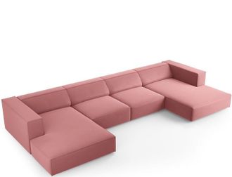 BLOOMINGLOFT 6-Sitzer Design Panorama Sofa Ardenal, Samtbezug