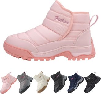 Generic Winter Shoes for Women Slip On Boots Warm Faux Fur Lined Snow Boots Plush Thick Thermal Platform Ankle Booties Outdoor Non-Slip Waterproof Comfortable