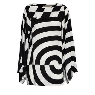 Dries Van Noten Blouses, female, Black, Size: 2XS Geometric Print Blouse