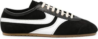 Dries Van Noten Suede-panelled Leather Sneakers