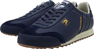 Patrick Mens Liverpool Leather Trainers (Navy/Off White) - Size UK 6