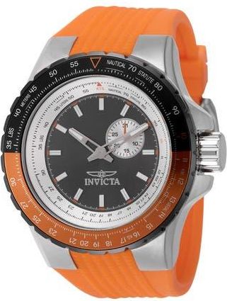 Invicta 49732 Aviator Watch in Gunmetal/Orange at Nordstrom Rack