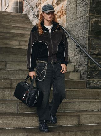Djab Mens Loose black wash jean Malasa&ntilde;a fit - Barrel
