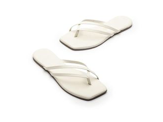 Tkees Square Toe Liri Womens Shoes Cream : 10 B - Medium, Leather/Rubber