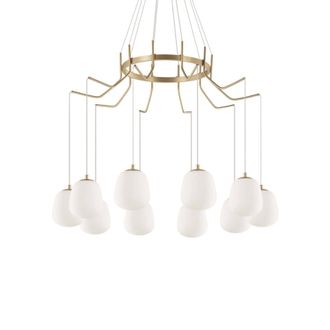 Netlighting Karousel Light Cluster Ceiling Pendant Brass Sat
