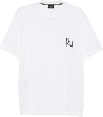 Brioni Logo-embroidered T-shirt