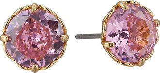 Kate Spade New York That Sparkle Round Womens Earrings Earring Pink, Brass/Cubic Zirconia
