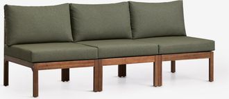 Sklum Sof&aacute; Modular De 3 Piezas En Madera De Acacia Branson Sklum