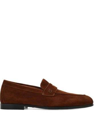 Ferragamo penny gancini loafers - men - Lambskin/Goat Skin/Kid Suede/Calf Leather/Rubber - 6.5EE - Brown