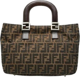 Fendi Pre-owned Handbags, female, Brown, Size: ONE SIZE Pre-owned Vintage Canvas Handbag