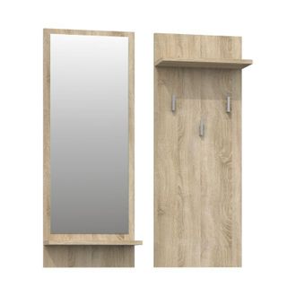 Topeshop Topeshop - kameron Hall coat rack 3 large clothes hooks Dimensions : 90x35x16 Practical shelves Mirror