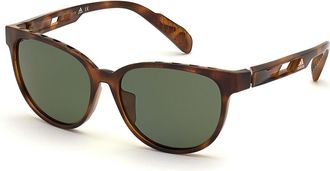 Adidas Sport SP0021 Polarized 52R Womens Sunglasses Tortoiseshell Size 55