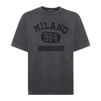 Dolce & Gabbana T-Shirts, male, Black, Size: 2XL T-Shirts