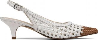 Donald J Pliner Womens Risha Kitten-Heel Sling Back Pump In Off-White
