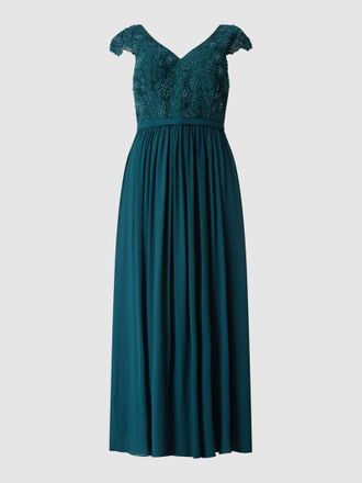 My Mascara Curves PLUS SIZE Abendkleid aus Spitze und Chiffon in Gruen, Gr&ouml;&szlig;e 48