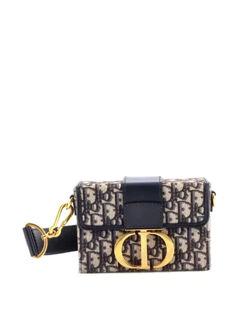 Dior 30 Montaigne Box Bag Oblique Canvas crossbody bag - Blue
