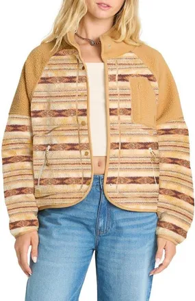 Billabong Popoyo Sherpa Jacket in Curry at Nordstrom, Size X-Small
