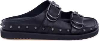 Ash Urus Slide - Dames - Sandalen - Zwart - 36 EU - Leer - Schoenen