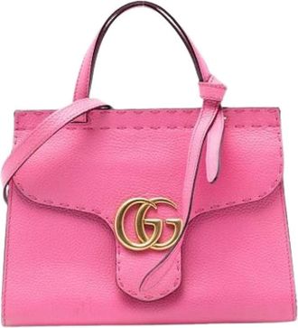 Gucci Pre-owned Handbags, female, Pink, Size: ONE SIZE Pre-owned Satchel