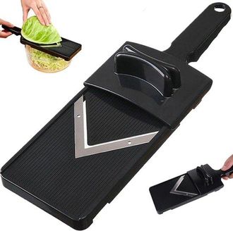 OEM Cortador/rallador De Verduras Multifuncional, Mango Ergon&oacute;mico Y C&oacute;modo, Ligero Y Resistente, Rebanado R&aacute;pido Y Uniforme, 1 Unidad, Negro