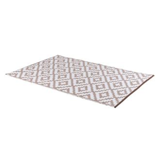 ED&Egrave;N JARD&Iacute; Alfombra de exterior rectangular blanco y tau de 150x240 cm